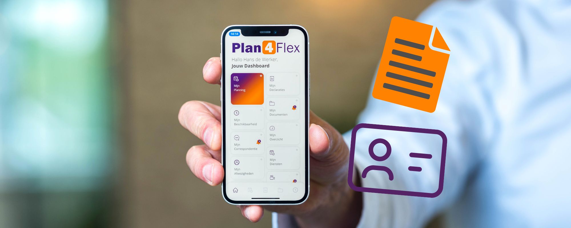 Tijdbesparing en tevreden uitzendkrachten met verzekeringsdocumenten in de Plan4Flex App