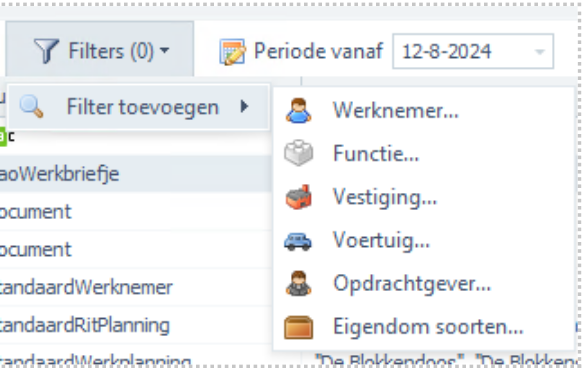 Logging overzicht Plan4Flex