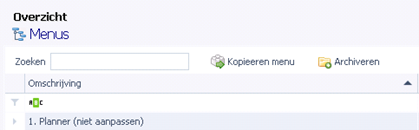 Menu's aanpassen Plan4Flex