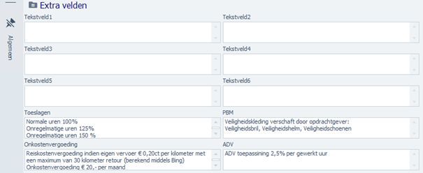 Extra velden Plan4Flex
