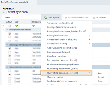 Huizenplanning documenten en berichten versturen